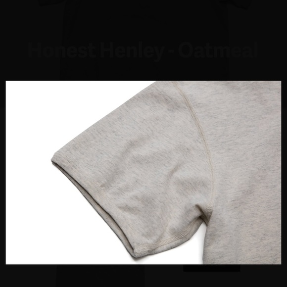 NWT Runabout Goods Honest Henley Shirt in Oatmeal - Picture 4 of 7